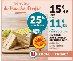 Hyper U Morbier aop rivoire- jacquemin offre