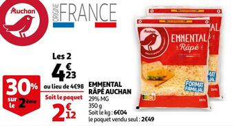 Auchan Auchan emmental râpé offre