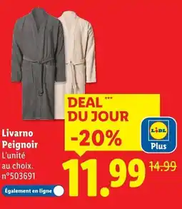 Lidl LIVARNO Peignoit offre