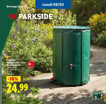Lidl PARKSIDE Récupérateur d'eau de pluie pliant offre