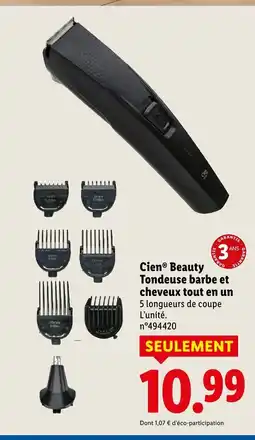 Lidl CIEN Beauty Tondeuse barbe et cheveux tout en un offre