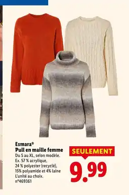 Lidl ESMARA Pull n maille femme offre
