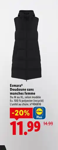 Lidl ESMARA Doudoune sans manches femme offre