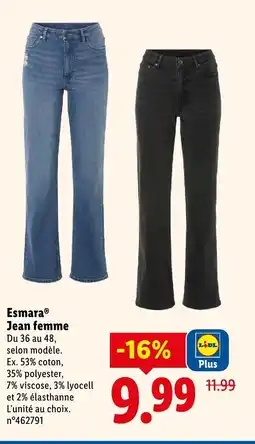 Lidl ESMARA Jean femme offre