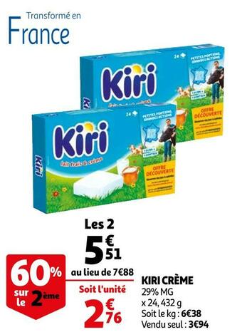 Auchan Kiri kiri crème offre