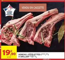 Intermarché JEAN ROZÉ Agneau : côtelettes à griller offre