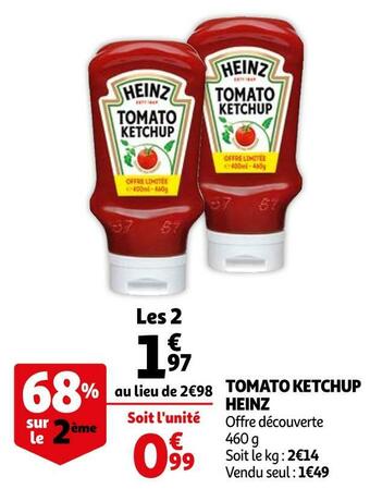 Auchan Heinz tomato ketchup offre