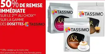 Auchan Tassimo bon plan sur la gamme des dosettes de la marque tassimo offre