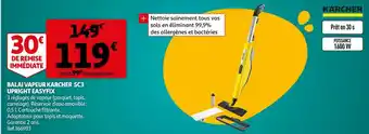 Auchan Karcher balai vapeur sc3 upright easyfix offre