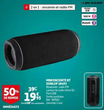 Dunlop mini enceinte bt 18493
