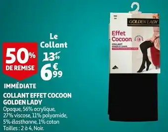 Auchan Golden lady collant effet cocoon offre