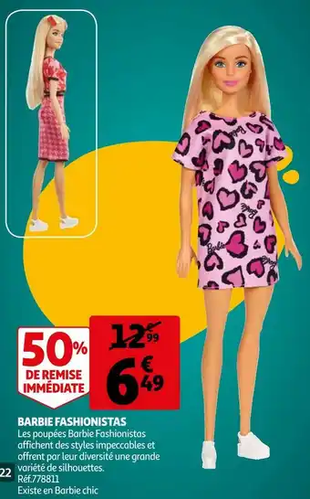 Auchan Barbie fashionistas offre