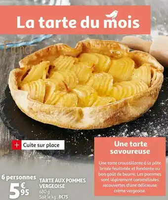 Auchan Tarte aux pommes vergeoise offre