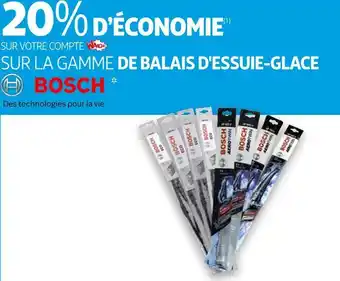 Auchan Bosch bon plan sur la gamme de balais d'essuie-glace bosch offre