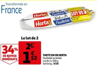 Auchan Herta tarte en or offre