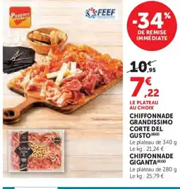 Hyper U CORTE DEL GUSTO Chiffonnade grandissimo offre