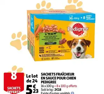 Auchan Pedigree sachets fraîcheur en sauce pour chien offre