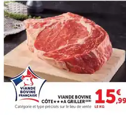 Hyper U Viande bovine côte a griller offre