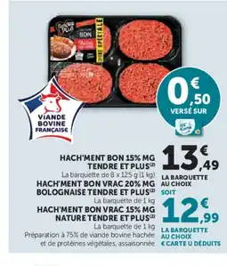 Hyper U TENDRE ET PLUS Hach'ment bon 15% mg offre