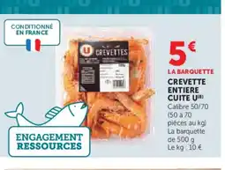Hyper U U Crevettes entiere cuite offre