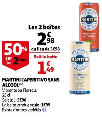 Auchan Martini martini l'aperitivo sans alcool offre