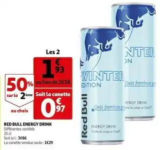 Auchan Red bull red bull energy drink offre