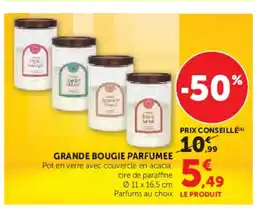 Hyper U Grande bougie parfumee offre