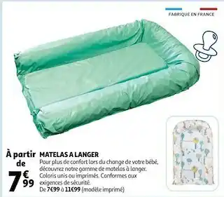 Auchan Matelas a langer offre