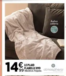 Centrakor ATMOSPHERA Le plaid flanelle ryo offre