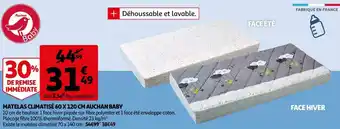 Auchan Matelas climatisé 60 x 120 cm auchan baby offre