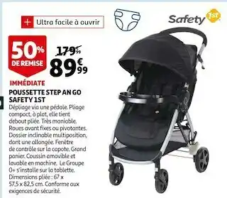 Auchan Safety 1st poussette step an go offre