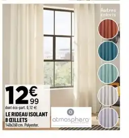 Centrakor ATMOSPHERA Le rideau isolant 8 oeillets offre