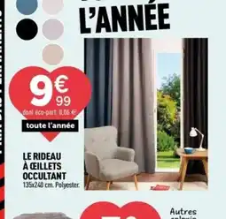 Centrakor Le rideau à oeillets occultant offre