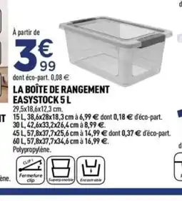 Centrakor La boîte de rangement easystock offre
