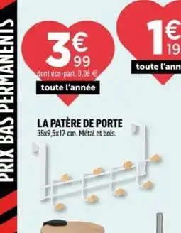 Centrakor La patère de porte offre
