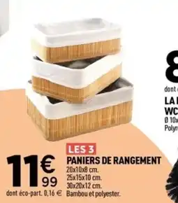 Centrakor Paniers de rangement offre