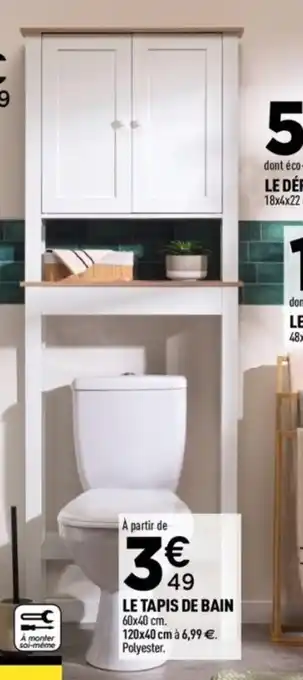 Le meuble dessus de wc