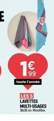 Centrakor Les 5 lavettes multi-usages offre