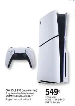 E.Leclerc CONSOLE PS5 (modèle slim) offre