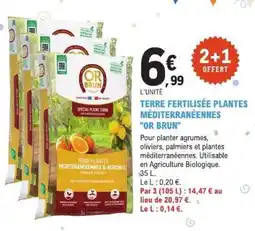 E.Leclerc TERRE FERTILISÉE PLANTES MÉDITERRANÉENNES OR BRUN offre