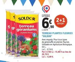 E.Leclerc TERREAU PLANTES FLEURIES “SOLDOR” offre