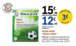 E.Leclerc Gazon Sport 'Beaux Jours' offre