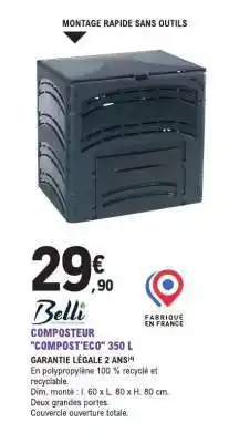 E.Leclerc Composteur Compost'Eco 350 L offre