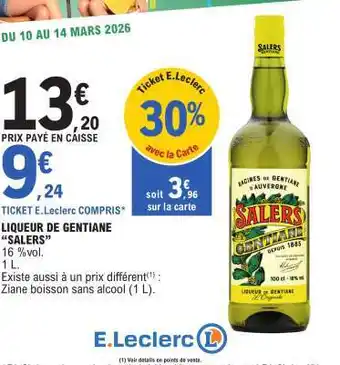 Liqueur de Gentiane Salers