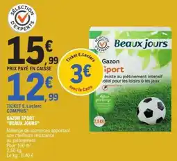 E.Leclerc Gazon Sport 'Beaux Jours' offre