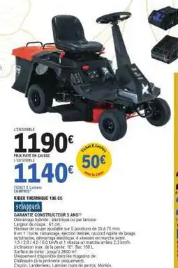 E.Leclerc RIDER THERMIQUE 196 CC offre