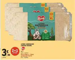 E.Leclerc LITIÈRE COMPRESSÉE COPEAUX NATURE offre