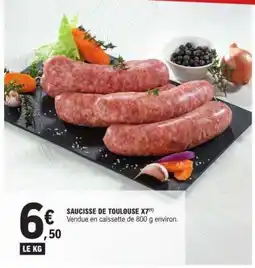 E.Leclerc SAUCISSE DE TOULOUSE X7 offre