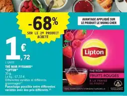 E.Leclerc THÉ NOIR PYRAMID “LIPTON” offre