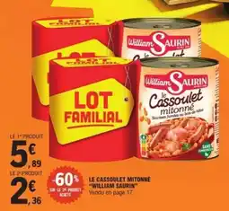 E.Leclerc Le Cassoulet Mitonné William Saurin offre